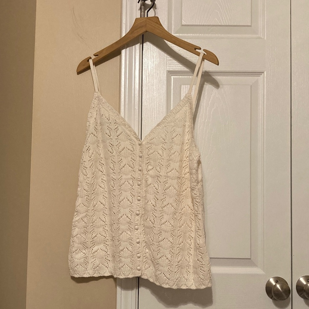 Aerie sweater button front tank top